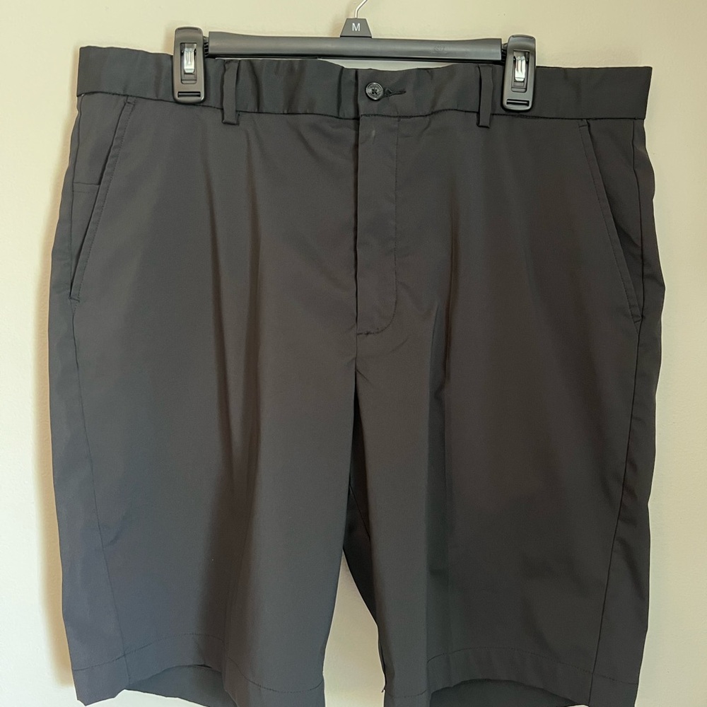 Greg Norman Shorts‎ Mens 38 Black Pockets Performance Golf Travel Preppy EUC